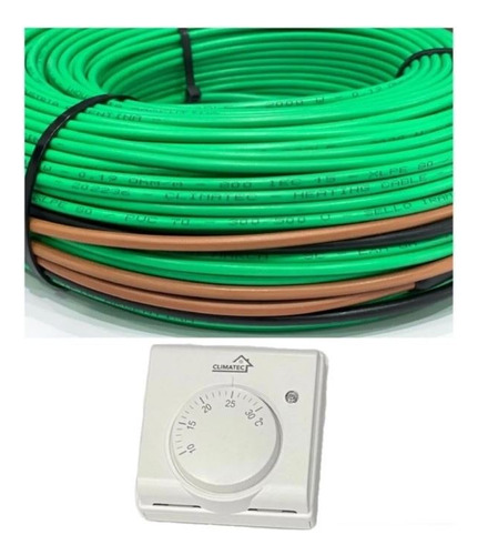 Piso Losa Radiante, Kit Cable 450w Con Termostato Mecánico