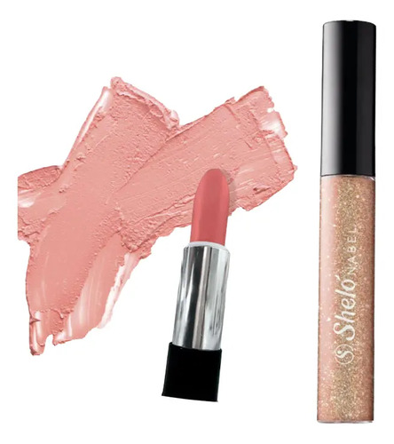 Labial Matte & Brillo Labial Dorado - Sheló Nabel | Envío gratis