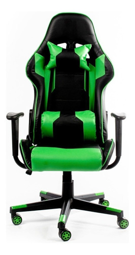 Silla De Escritorio Urban Design Sa-r-4 Gamer Ergonómica  Verde Con Tapizado De Cuero Sintético