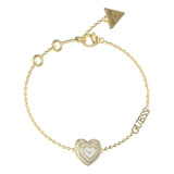 Pulsera Guess Corazon Mujer Color Dorado