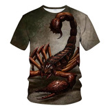 Liohans Camiseta Unisex Con Estampado De Escorpión 3d, Camis