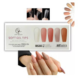 Unha Soft Gel Postiças Ultra Natural Cores Nude Gel X