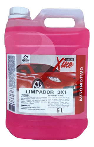 Limpador 3x1 | Shampoo Desengraxante Concent 1/50 - 5 Litros