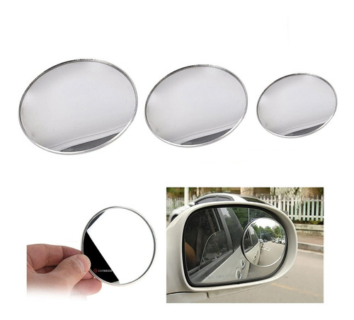 Set 3 Espejo Retrovisor Punto Ciego 90mm 70mm 45mm Adhesivo 