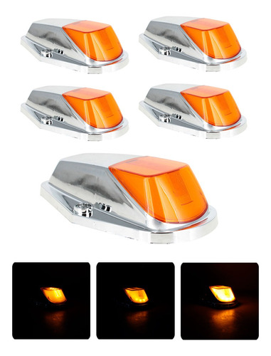 5 Plafon Zepelin Led Cob Ambar Estrobo Ford Pick Up 12-24v