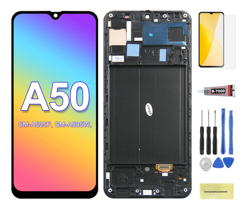 Pantalla Completa Para Samsung A50 A505 Con Marco