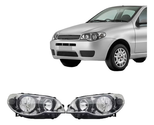 Juego Faros Frontal Fiat Siena 2008 2009 2010 2011 Fc An