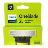 Combo Com 2 Laminas Refil Barbeador Philips One Blade Qp210