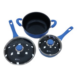 Batería Cocina Set 3 Piezas Sartén Olla Cacerola Oryx