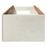 25 Caja Boxlunch 18x12x12 Microcorrugado Blanco Alimentos