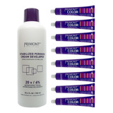 Primont Color X 8 Tinturas 60gr + Oxidante 900ml Coloración