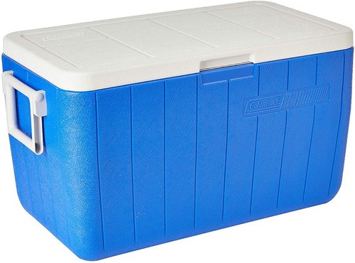 Caixa Térmica Cooler Coleman Grande 45,4l Azul 2 Dias C Gelo