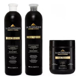 La Puissance Argán Shampoo Y Acondic 1000 Ml Máscara 500 Ml