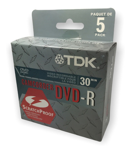 Mini Dvd-r Tdk Camcorder 30min 1.4gb - Caixa C/5 Unidades