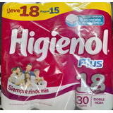 Papel Higiénico Higienol Plus Doble Hoja 30 M De 1 U Pack X 18