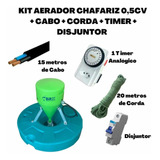 Kit Aerador Chafariz Piscicultura +corda+timmer+ Cabo