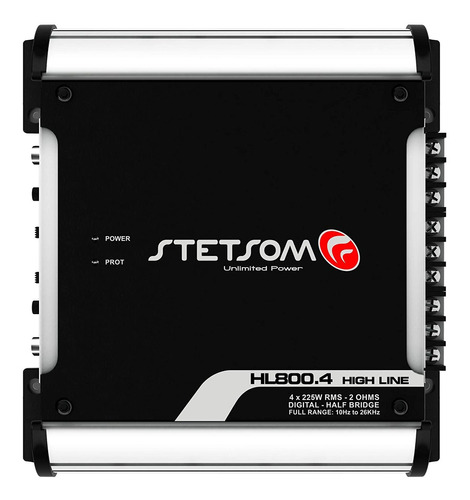 Amplificador Auto Stetsom 4 Canales Potencia 800 W Rms 2 Ohm