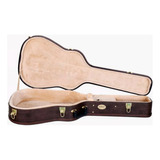 Hardcase Para Violão Folk Dreadnought Marrom Redburn Rb-hc41