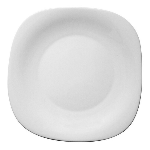 Set X12 Plato Postre De Vidrio Templado Opal 20 Cm 