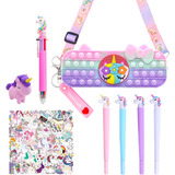 Primo Lines Unicorn Cute Estuche Lápices Kawaii 57 Piezas, 1