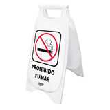 Caballete Plastico Prohibido Fumar Blanco-negro-rojo 7758