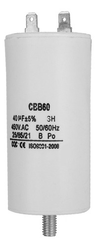 Condensador De Bomba De Agua Cbb60 450v 40uf Para Lavadora