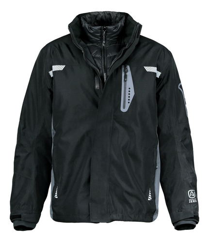 Parka Hombre Desmontable 3 En 1 Negra Absolute Zero Z-8000