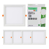 Kit 10 Painel De Led Plafon Recuado18w Embutir Quadrado 