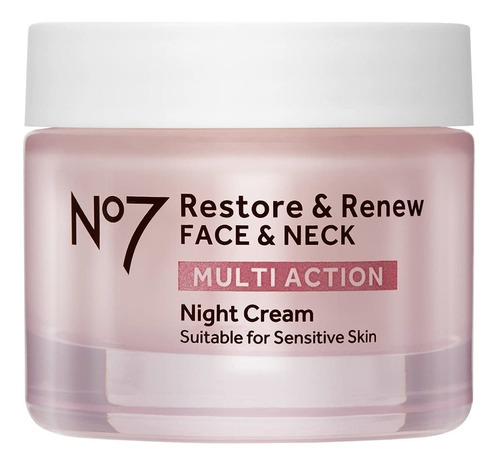 No7 Restore & Renew - Crema Nocturna Multiacción Para Cara Y