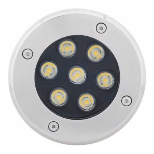 Balizador Led Chão Piso Jardim 7w Embut Branco Quente Bivolt