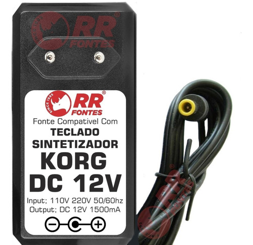 Fonte Dc 12v Para Korg Krome 61, Krome 73, Krome Ex