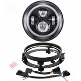 Z-offroad Nuevo 7 Pulgadas Halo Led Faro Negro Con Drl Luz A