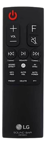 Controle Sound Bar LG Sk6  Akb75595312 Original