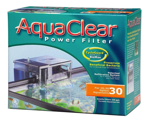 Filtro Cascada Aquaclear 30 Acuarios De 38 A 114 Litros