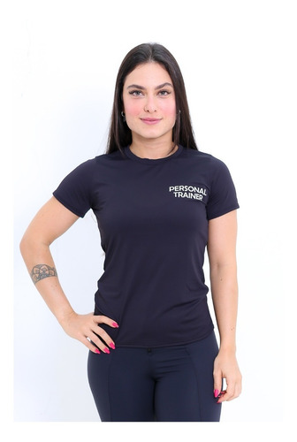 Kit 2 Camisetas Personal Trainer Feminina Uv 50 Dry Fit