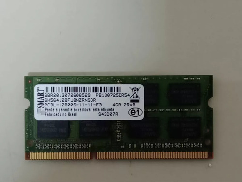 Memória Notebook Ddr3 4gb 1600mhz Pc3l-12800s Smart