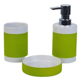 Set Baños Ceramica 3 Piezas : Factura A Verde 