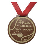 Medallas Mdf Con Cinta Grabado Personalizado X 30 Unidades