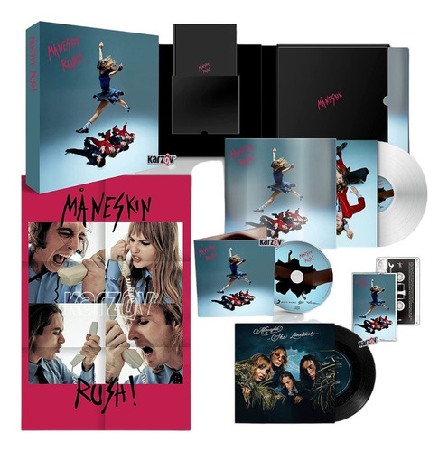 Maneskin Rush! Lp 12 + Lp 7 Pulgadas + Cd + Cassette + Book Versión Del Álbum Edición Limitada