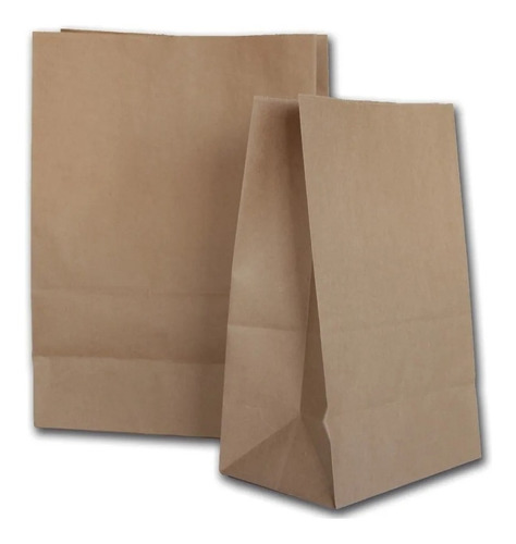 Bolsas De Papel Delivery Kraft Marron 26x17x38 X250u Fm8