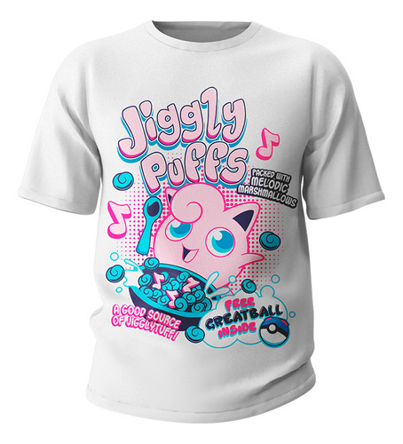 Remera Pokemon Jigglypuff Cereal Remera Anime Estampada