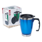 Vaso Térmico De Acero Inoxidable Hermético Con Tapa  Camping