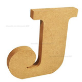 Letra J Mdf 15mm Por 12cm De Altura Madeira