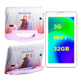 Tablet 32gb Wifi Rosa M7 3g Capa Emborrachad Infantil Frozen