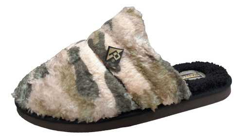 Pantufla Para Hombre Peluche Camuflado  39 Al 46 Art 759