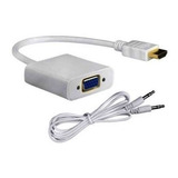 Cabo Adaptador Conversor Hdmi Para Vga P2 Monitor Audio