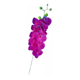 Vara Orquidea Rosa Flor Artificial 88 Cm Grande Flexible
