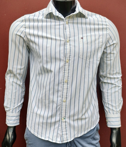 Camisa Tommy Talle S A Rayas Blancas Y Azules 