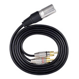 Cable Conector De Audio Estéreo 1 Xlr Macho A 2 Rca Macho