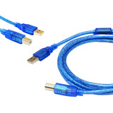 Cable Para Impresora 1.5 Metros Blindado Azul Usb 2.0